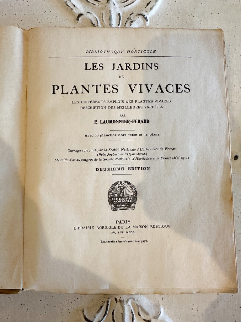 French vintage flower book