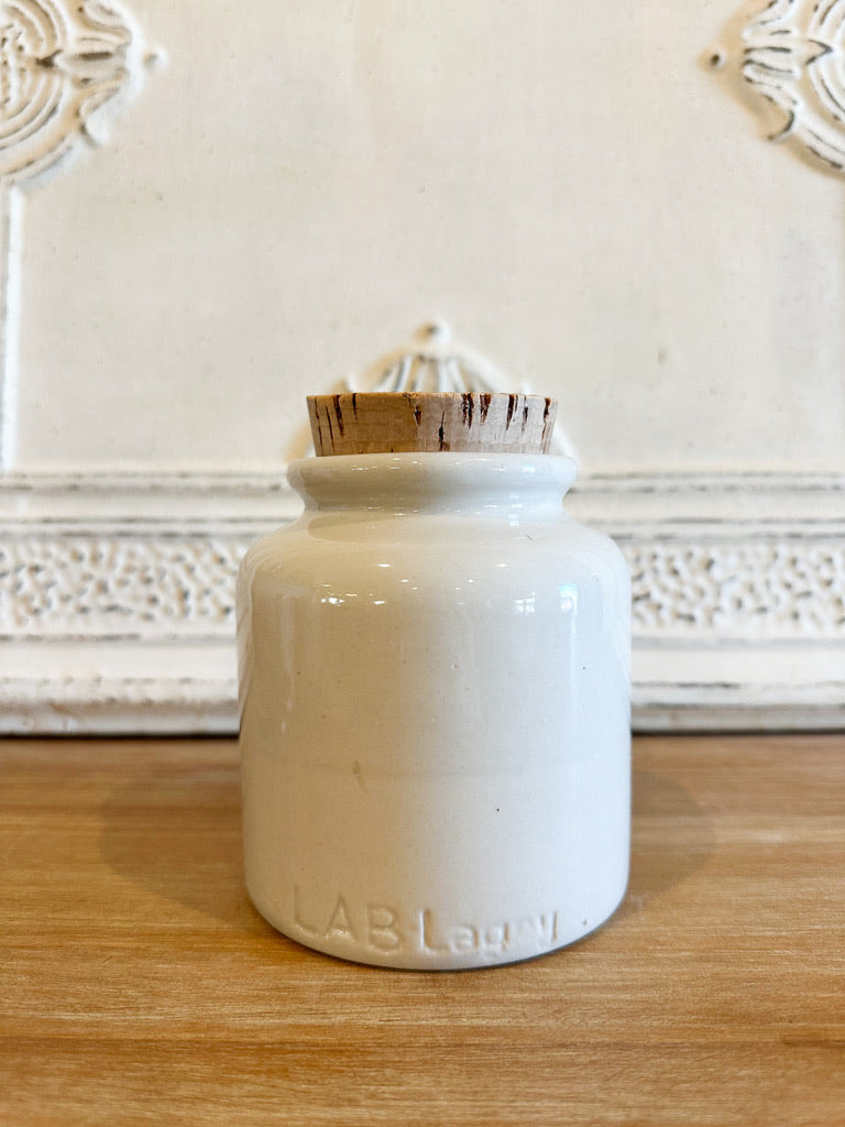 LAB Lagny French vintage mustard jar with cork