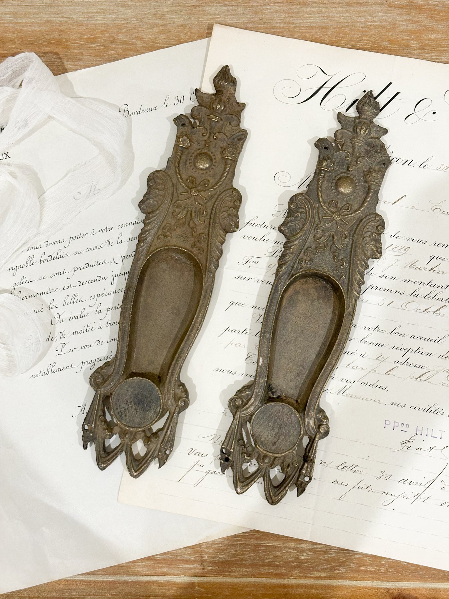 Antique pocket door escutcheon (Sold as set)