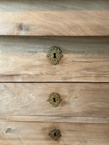 Louis XVI French Empire Commode with grey marble top