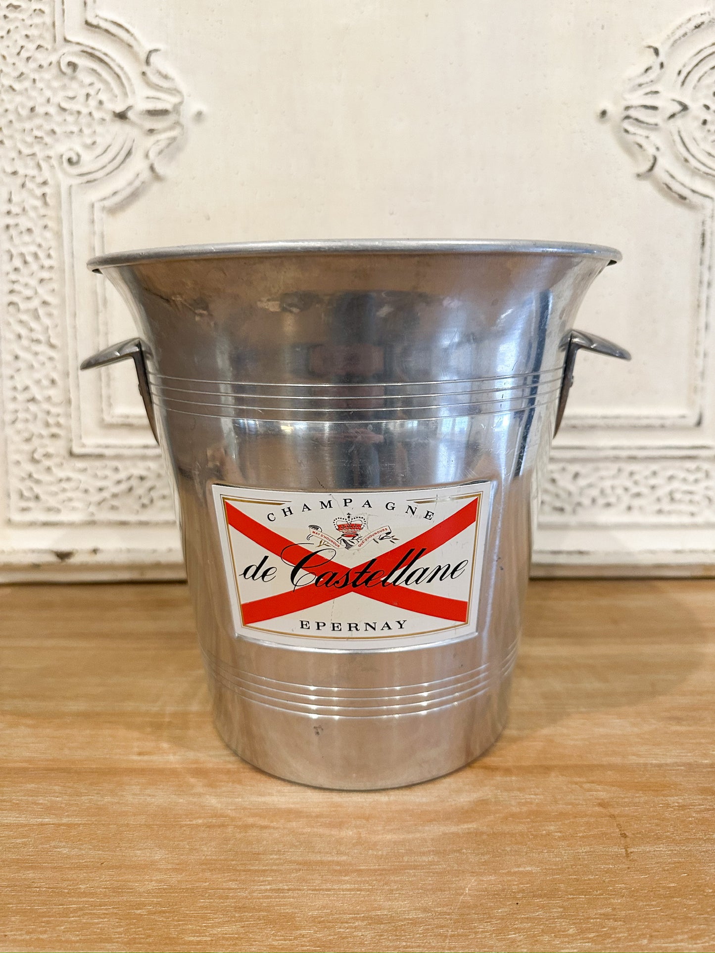 Vintage French champagne bucket from Champagne de Castellane