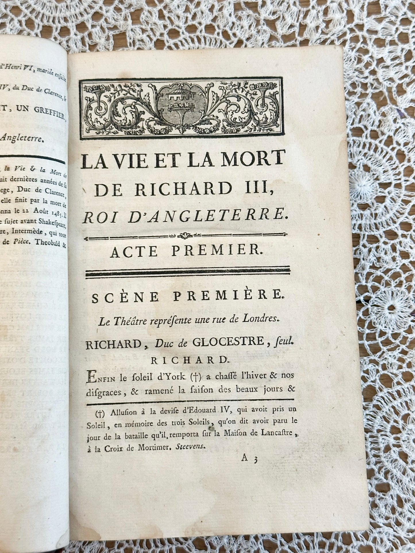 Antique French Shakespeare Books from 1700s