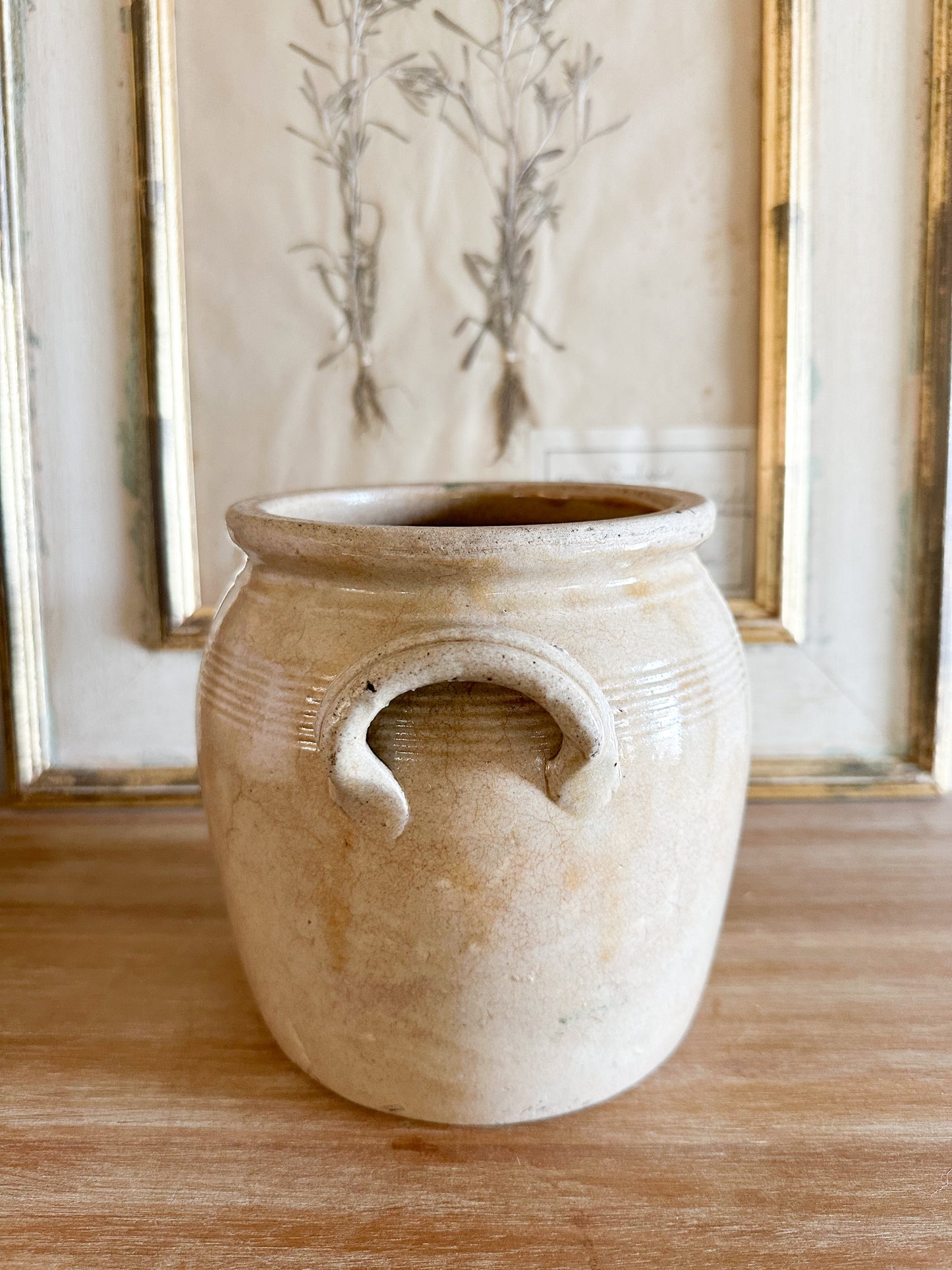Antique French Stoneware Confit pot
