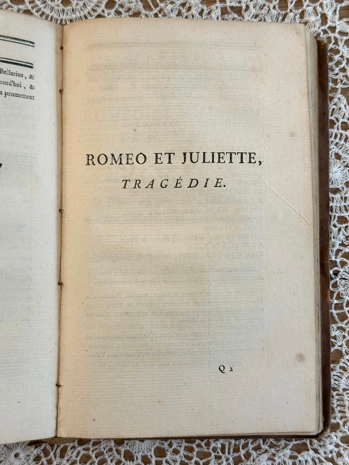 Antique French Shakespeare Books from 1700s