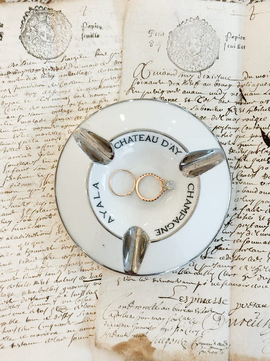 AYALA Chateau D'ay Vintage Ashtray from Champagne, France