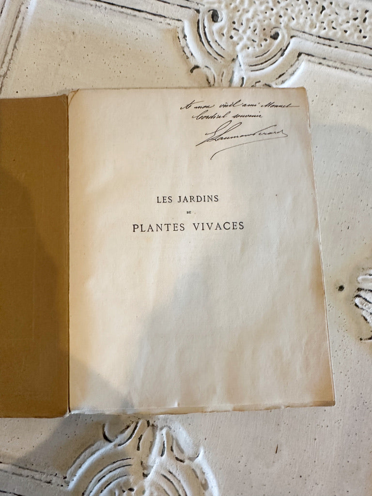 French vintage flower book