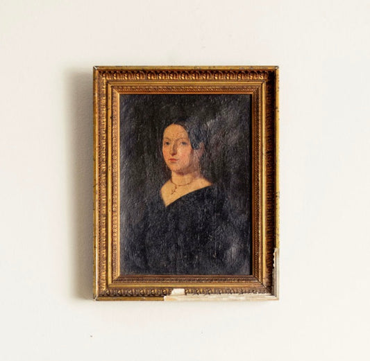Antique Oil Portrait of Woman