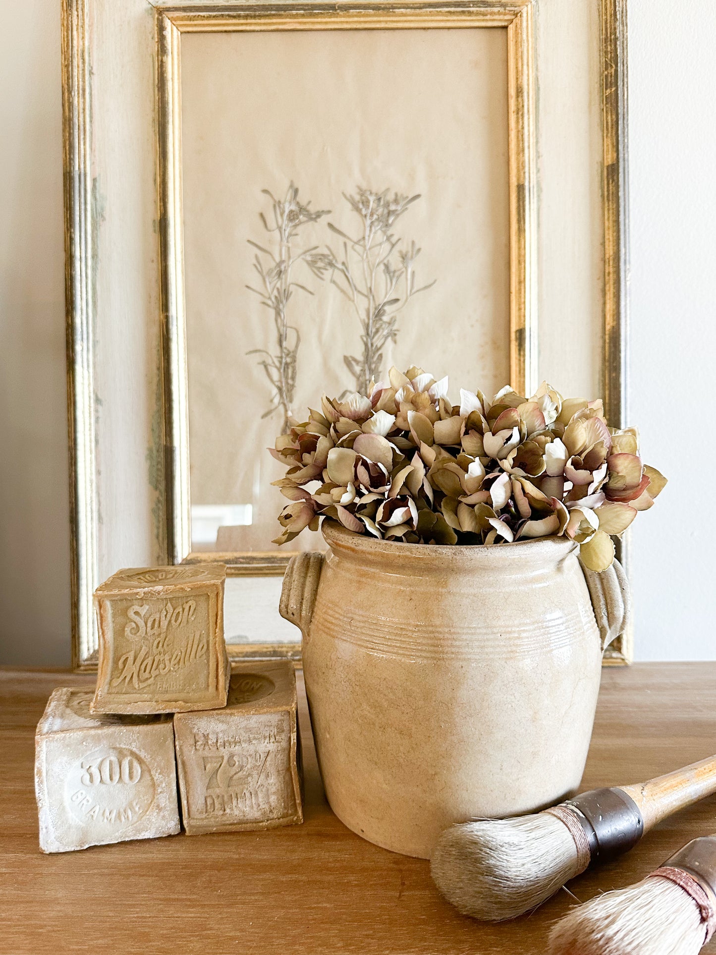 Antique French Stoneware Confit pot