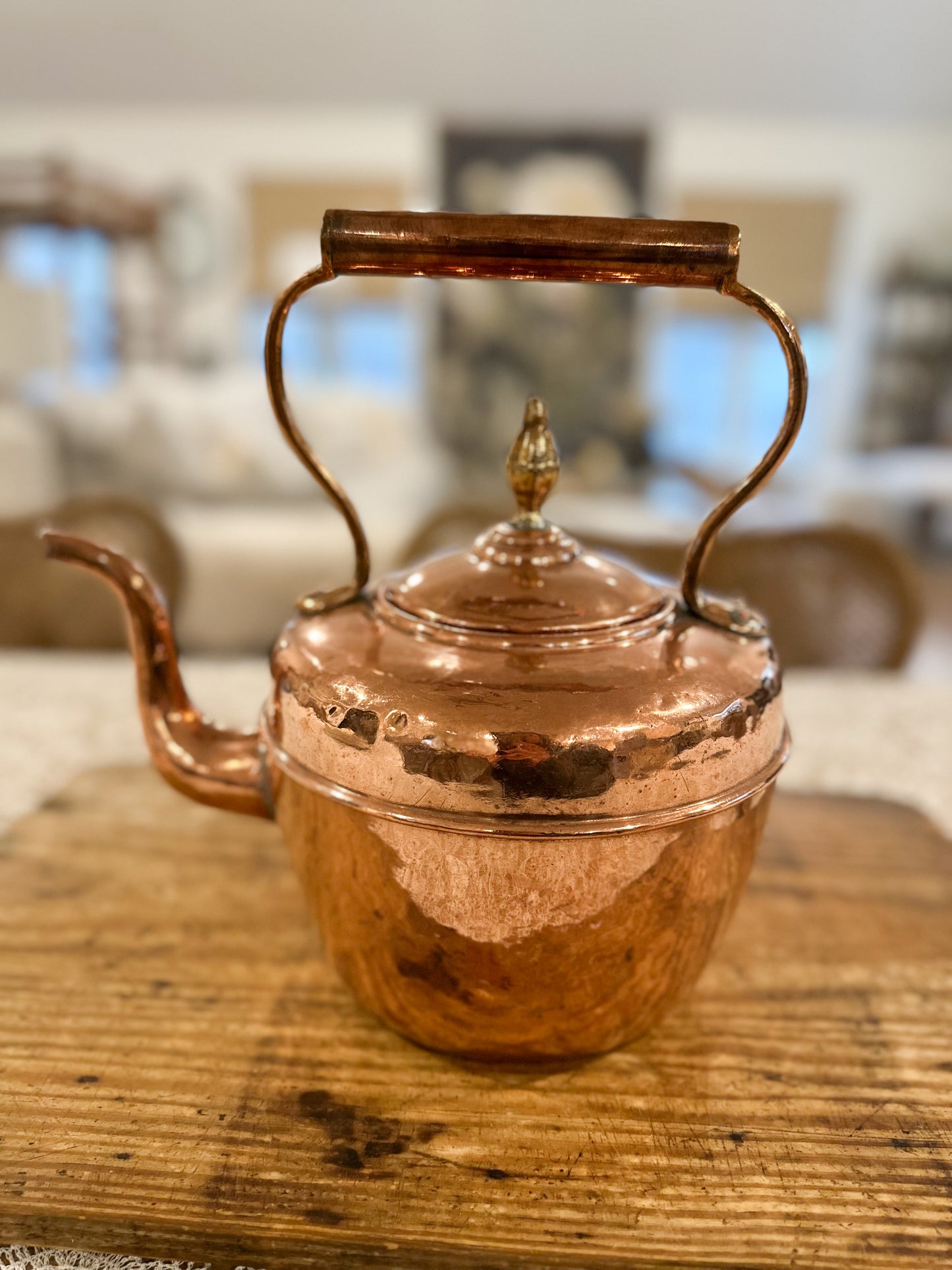 Antique Copper Tea Kettle