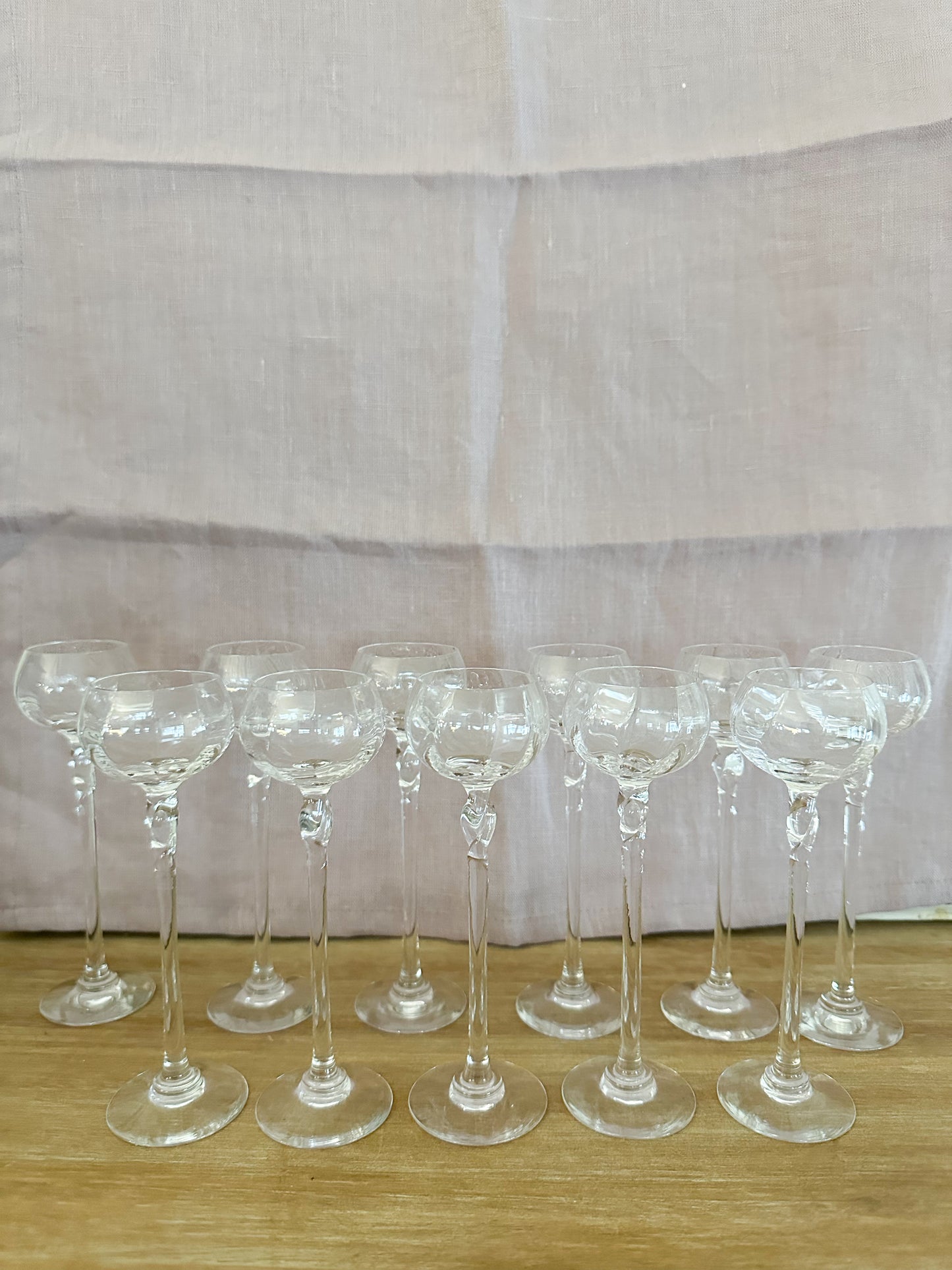 French Vintage Cordial Glasses (Set of 11)
