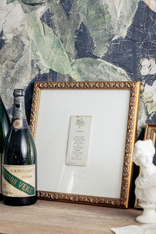 Antique French menu from 1910