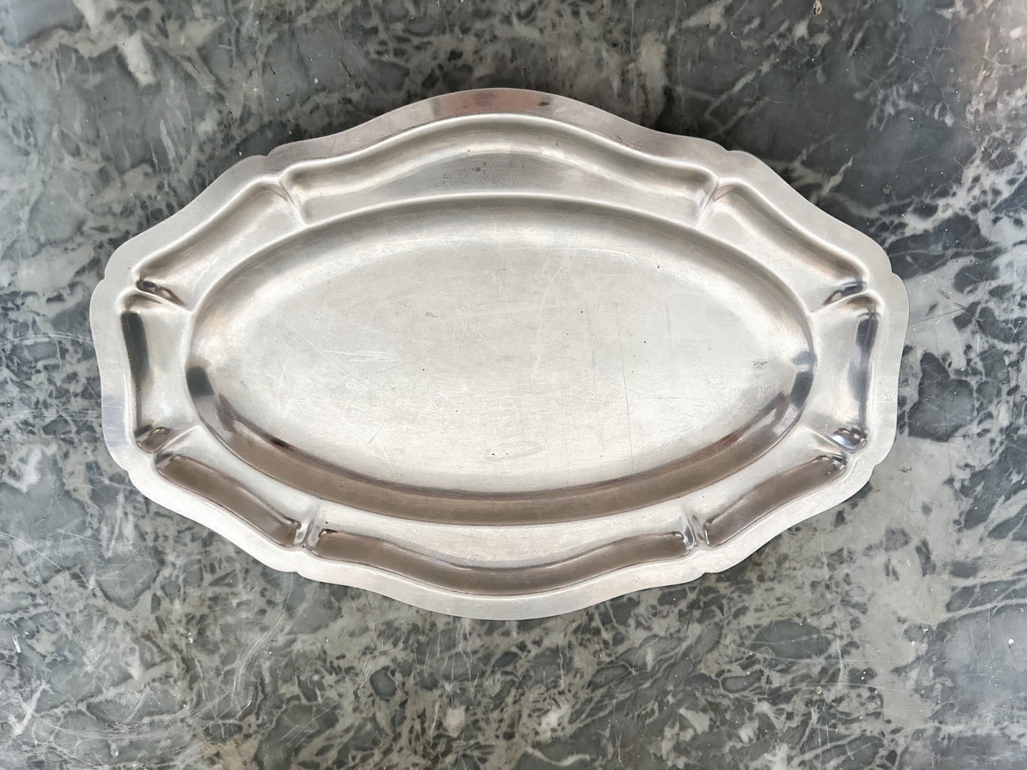 Silver serving tray from Parisian Café