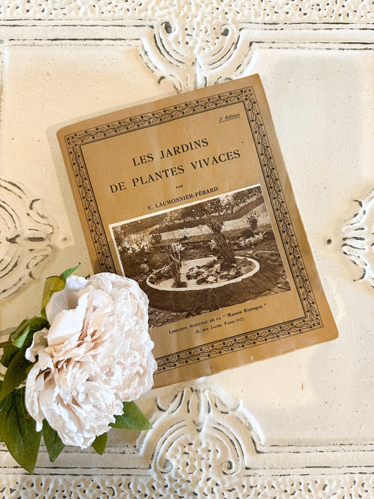 French vintage flower book